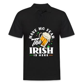 Drôle d’irlandais Irlande cadeau - Polo Homme - noir - Devant - Kai (181cm)