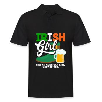 Funny Irishman Ireland Gift - Men's Polo Shirt - black - Front - Kai (181cm)