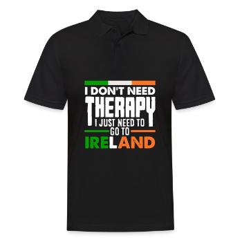 Drôle d’irlandais Irlande cadeau - Polo Homme - noir - Devant - Kai (181cm)