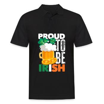 Funny Irishman Ireland Gift - Men's Polo Shirt - black - Front - Kai (181cm)