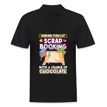 Erinnerungsbuch Scrapbook Sammelalbum Einklebebuch - Männer Poloshirt - Schwarz - Vorne - Kai (181cm)