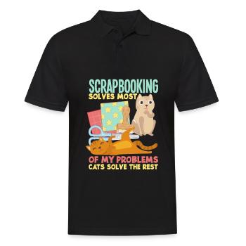 Memory Book, Scrapbook, Scrapbook, Scrapbook, Scrapbook - Men's Polo Shirt - black - Front - Kai (181cm)