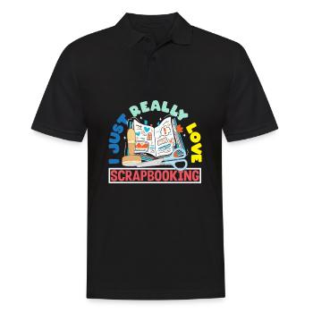 Memory Book, Scrapbook, Scrapbook, Scrapbook, Scrapbook - Men's Polo Shirt - black - Front - Kai (181cm)