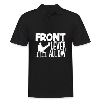 Calisthenics Training Fitness Workout - Men's Polo Shirt - black - Front - Kai (181cm)