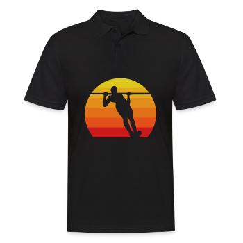 Calisthenics Training Fitness Workout - Men's Polo Shirt - black - Front - Kai (181cm)
