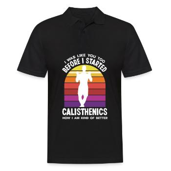 Calisthenics Training Fitness Workout - Men's Polo Shirt - black - Front - Kai (181cm)