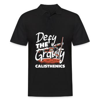 Calisthenics Training Fitness Workout - Men's Polo Shirt - black - Front - Kai (181cm)