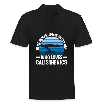 Calisthenics Training Fitness Workout - Men's Polo Shirt - black - Front - Kai (181cm)