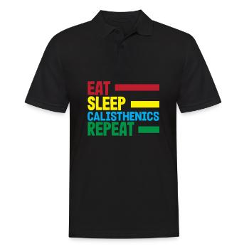 Entraînement de gymnastique suédoise Entraînement de fitness - Polo Homme - noir - Devant - Kai (181cm)