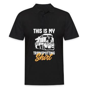 Drôle de Train amant Trains Locomotive cadeau - Polo Homme - noir - Devant - Kai (181cm)