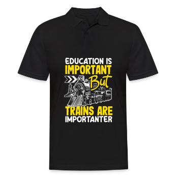 Drôle de Train amant Trains Locomotive cadeau - Polo Homme - noir - Devant - Kai (181cm)