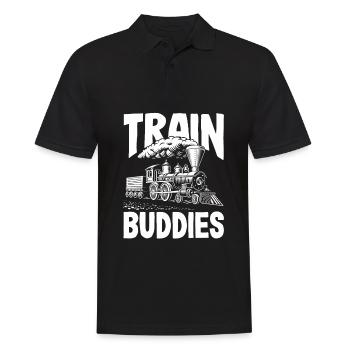 Drôle de Train amant Trains Locomotive cadeau - Polo Homme - noir - Devant - Kai (181cm)