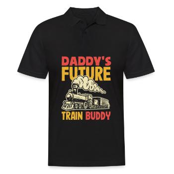 Drôle de Train amant Trains Locomotive cadeau - Polo Homme - noir - Devant - Kai (181cm)