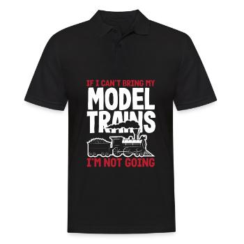 Drôle de Train amant Trains Locomotive cadeau - Polo Homme - noir - Devant - Kai (181cm)