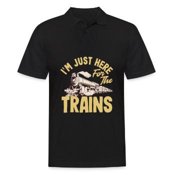 Drôle de Train amant Trains Locomotive cadeau - Polo Homme - noir - Devant - Kai (181cm)