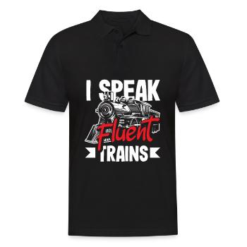 Drôle de Train amant Trains Locomotive cadeau - Polo Homme - noir - Devant - Kai (181cm)