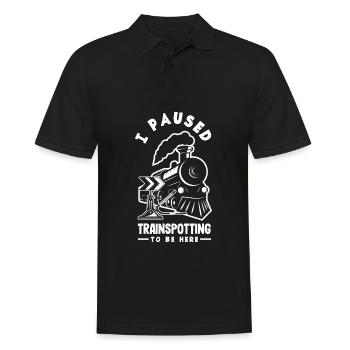 Drôle de Train amant Trains Locomotive cadeau - Polo Homme - noir - Devant - Kai (181cm)