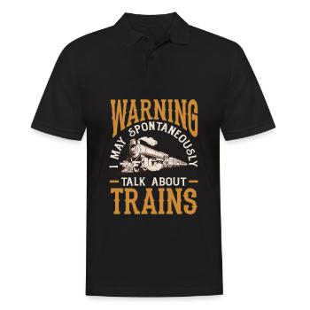 Drôle de Train amant Trains Locomotive cadeau - Polo Homme - noir - Devant - Kai (181cm)