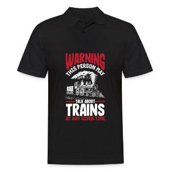 Drôle de Train amant Trains Locomotive cadeau - Polo Homme - noir - Devant - Kai (181cm)