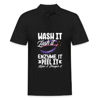 Hautpflege Kosmetikerin Kosmetik - Männer Poloshirt - Schwarz - Vorne - Kai (181cm)