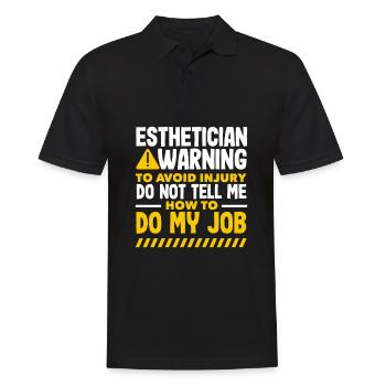 Hautpflege Kosmetikerin Kosmetik - Männer Poloshirt - Schwarz - Vorne - Kai (181cm)