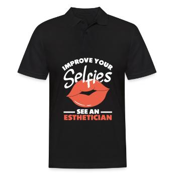 Hautpflege Kosmetikerin Kosmetik - Männer Poloshirt - Schwarz - Vorne - Kai (181cm)
