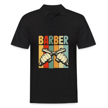 Barber Homme Coiffeur Coiffeur - Polo Homme - noir - Devant - Kai (181cm)