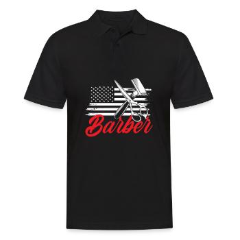 Barber Homme Coiffeur Coiffeur - Polo Homme - noir - Devant - Kai (181cm)