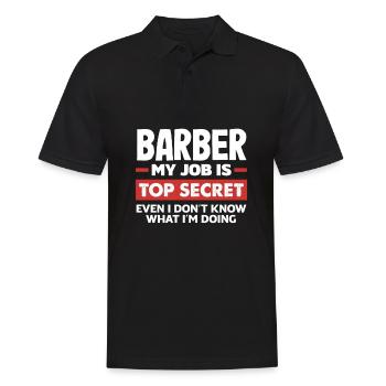 Barber Homme Coiffeur Coiffeur - Polo Homme - noir - Devant - Kai (181cm)
