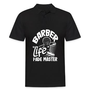 Barber Men's Hairdresser Hairdresser - Men's Polo Shirt - black - Front - Kai (181cm)
