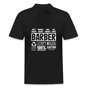 Barber Men's Hairdresser Hairdresser - Men's Polo Shirt - black - Front - Kai (181cm)