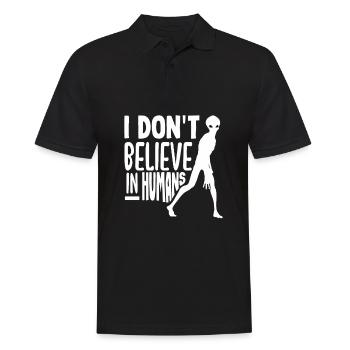 Lustiges Alien Außerirdische Geschenk - Männer Poloshirt - Schwarz - Vorne - Kai (181cm)