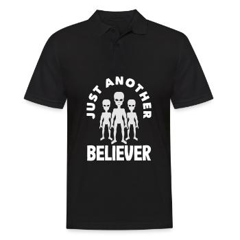 Lustiges Alien Außerirdische Geschenk - Männer Poloshirt - Schwarz - Vorne - Kai (181cm)