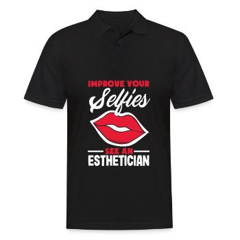 Hautpflege Kosmetikerin Kosmetik - Männer Poloshirt - Schwarz - Vorne - Kai (181cm)