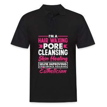 Hautpflege Kosmetikerin Kosmetik - Männer Poloshirt - Schwarz - Vorne - Kai (181cm)