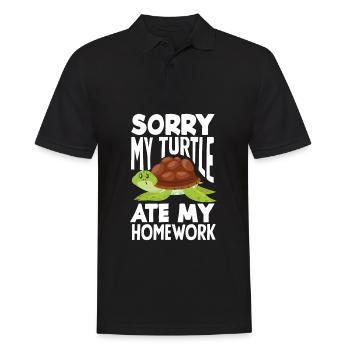 Tortue Tortue Mer Cadeau - Polo Homme - noir - Devant - Kai (181cm)