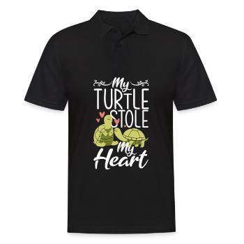 Turtle Sea Turtle Gift - Men's Polo Shirt - black - Front - Kai (181cm)