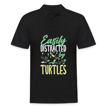 Tortue Tortue Mer Cadeau - Polo Homme - noir - Devant - Kai (181cm)
