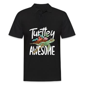 Turtle Sea Turtle Gift - Men's Polo Shirt - black - Front - Kai (181cm)
