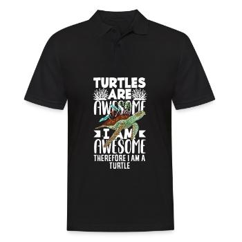 Tortue Tortue Mer Cadeau - Polo Homme - noir - Devant - Kai (181cm)