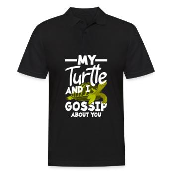 Tortue Tortue Mer Cadeau - Polo Homme - noir - Devant - Kai (181cm)