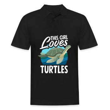 Tortue Tortue Mer Cadeau - Polo Homme - noir - Devant - Kai (181cm)