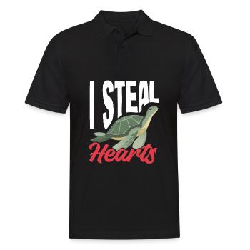 Turtle Sea Turtle Gift - Men's Polo Shirt - black - Front - Kai (181cm)