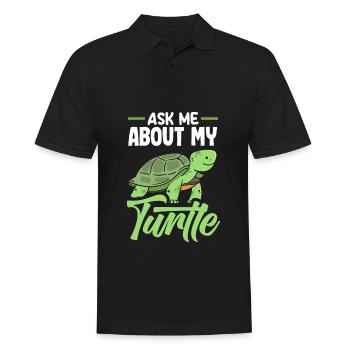 Tortue Tortue Mer Cadeau - Polo Homme - noir - Devant - Kai (181cm)