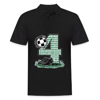 4ème anniversaire 4 ans de football Joueur de football - Polo Homme - noir - Devant - Kai (181cm)