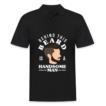 Bartpflege Bart Liebhaber Männer Bart - Männer Poloshirt - Schwarz - Vorne - Kai (181cm)