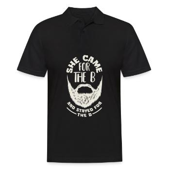 Soins de la barbe Beard Lover Hommes Barbe - Polo Homme - noir - Devant - Kai (181cm)