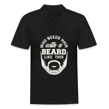 Bartpflege Bart Liebhaber Männer Bart - Männer Poloshirt - Schwarz - Vorne - Kai (181cm)