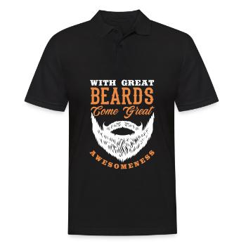 Bartpflege Bart Liebhaber Männer Bart - Männer Poloshirt - Schwarz - Vorne - Kai (181cm)