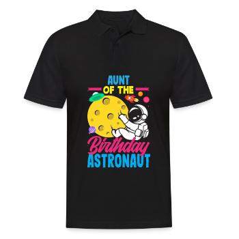 Anniversaire des enfants Membres de la famille des astronautes - Polo Homme - noir - Devant - Kai (181cm)